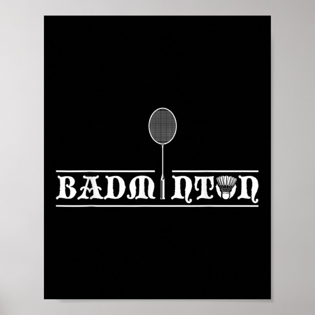 Badminton Player Real Men Team Shuttle Coach Badmi Poster (Front)