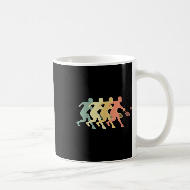 Badminton Player - Retro Badminton Gift Idea  Coffee Mug (Right)
