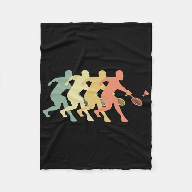 Badminton Player - Retro Badminton Gift Idea  Fleece Blanket (Front)