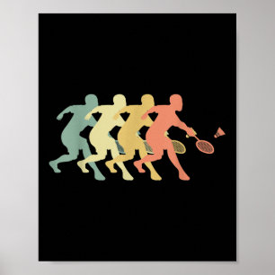 Badminton Player - Retro Badminton Gift Idea Poster