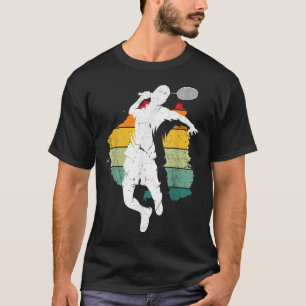 Badminton Player Retro Badminton Team Shuttle Play T-Shirt