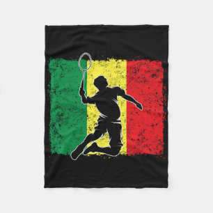 Badminton Player Senegalese Flag Senegal 1  Fleece Blanket
