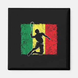 Badminton Player Senegalese Flag Senegal Magnet