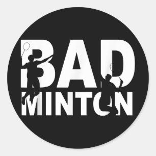 Badminton Player Shot Jumps - Enthusiast Badminton Classic Round Sticker