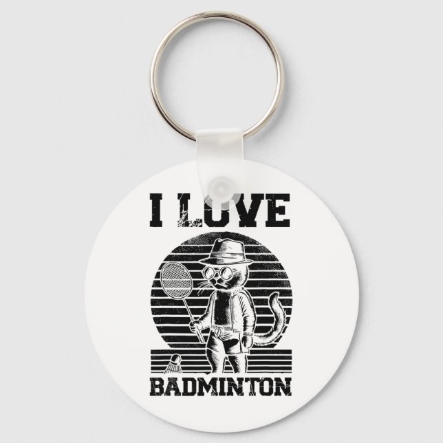 Badminton Player Shuttle 1  Key Ring (Front)