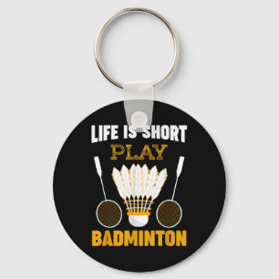 Badminton Player Shuttle Badminton Lover Key Ring