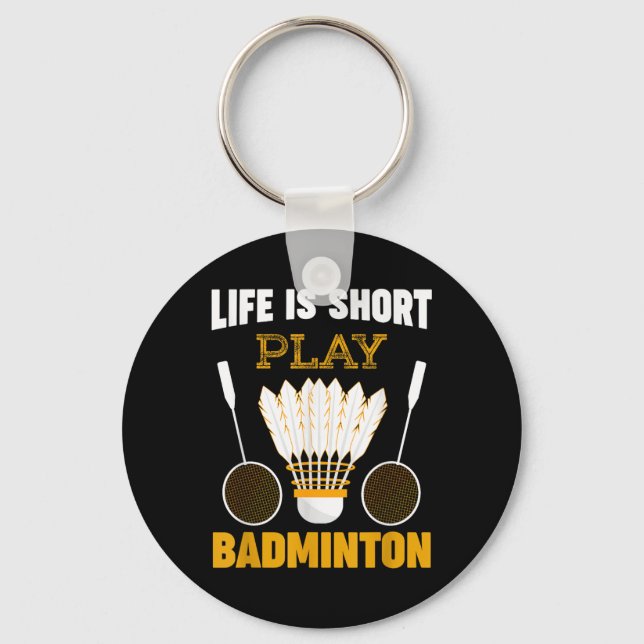 Badminton Player Shuttle Badminton Lover  Key Ring (Front)