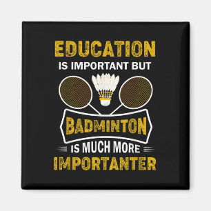 Badminton Player Shuttle Badminton Lover Magnet
