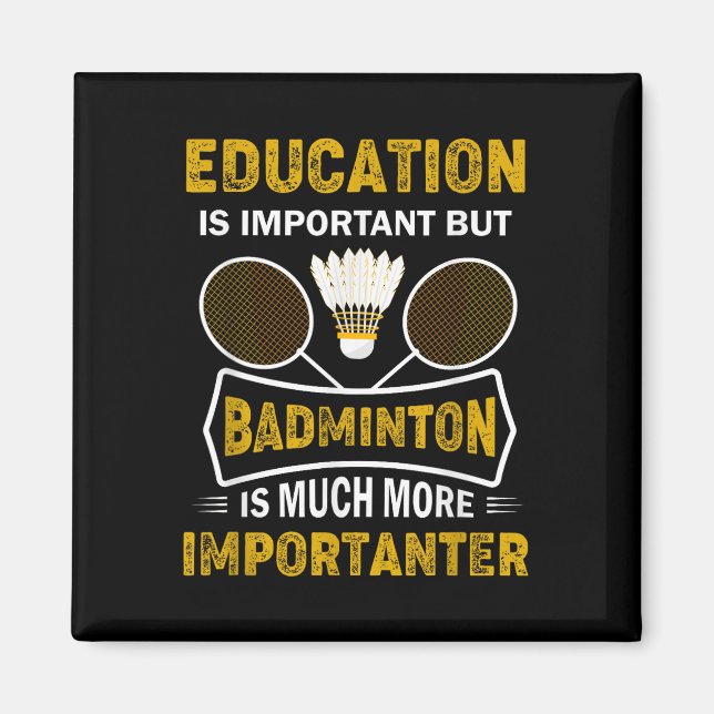 Badminton Player Shuttle Badminton Lover  Magnet (Front)