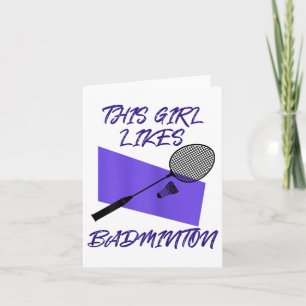 Badminton Player Shuttle Badminton Player  Card