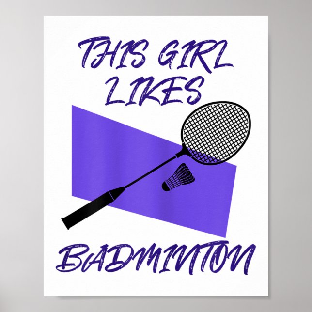 Badminton Player Shuttle Badminton Player  Poster (Front)
