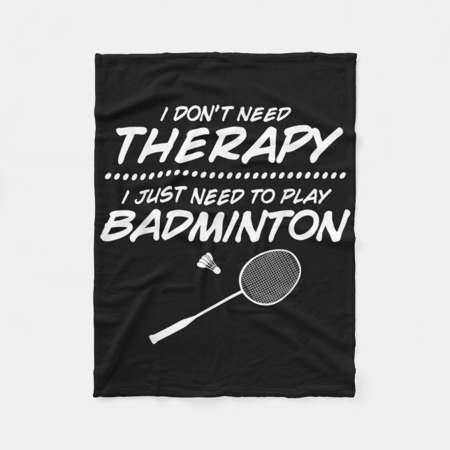 Badminton Player Shuttle Badminton Racquet  Fleece Blanket (Front)