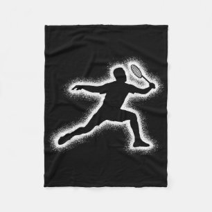 Badminton Player Shuttle Boys Kids Badminton Men Fleece Blanket
