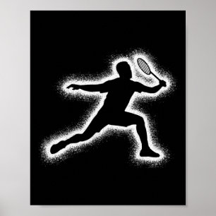 Badminton Player Shuttle Boys Kids Badminton Men  Poster