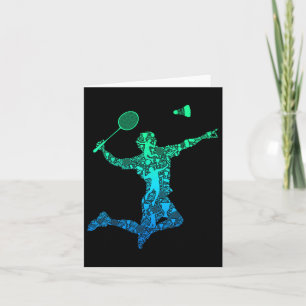 Badminton Player Shuttle Boys Kids Men Youth Card