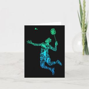 Badminton Player Shuttle Boys Men Youth Card