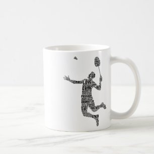 Badminton Player Shuttle Boys Youth Men Coffee Mug