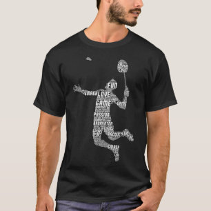Badminton Player Shuttle Boys Youth Men T-Shirt