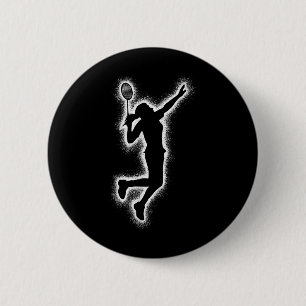 Badminton Player Shuttle Girls Kids Badminton Wome 6 Cm Round Badge