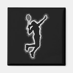 Badminton Player Shuttle Girls Kids Badminton Wome Magnet