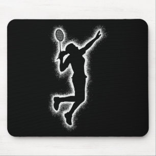 Badminton Player Shuttle Girls Kids Badminton Wome Mouse Pad