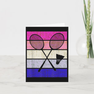 Badminton Player Shuttle Girls Kids Women Youth Card