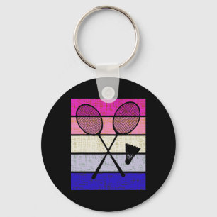 Badminton Player Shuttle Girls Kids Women Youth  Key Ring