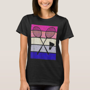 Badminton Player Shuttle Girls Kids Women Youth  T-Shirt