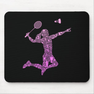 Badminton Player Shuttle Girls Women Mouse Pad