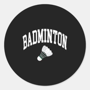Badminton Player Shuttle Graphic Tank Top Classic Round Sticker