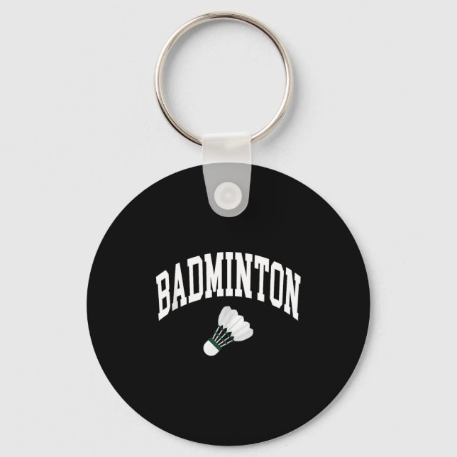 Badminton Player Shuttle Graphic Tank Top  Key Ring (Front)