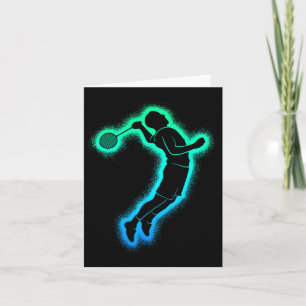 Badminton Player Shuttle Kids Men Badminton Boys  Card