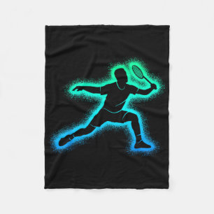 Badminton Player Shuttle Men Kids Badminton Boys Fleece Blanket