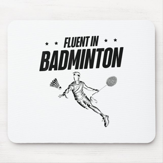 Badminton Player Shuttle  Mouse Pad (Front)