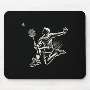 Badminton Player Shuttle Mouse Pad