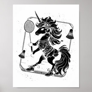 Badminton Player Shuttle  Poster