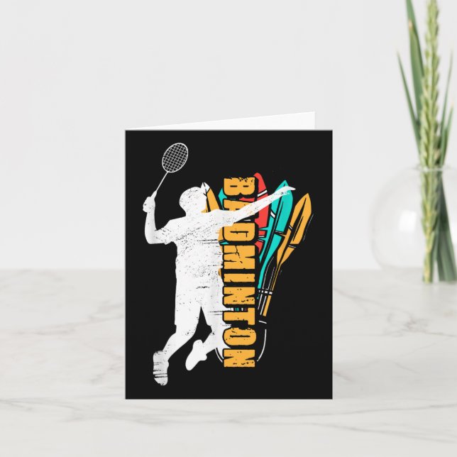 Badminton Player _ Shuttle Racket _ Badminton  Card (Front)