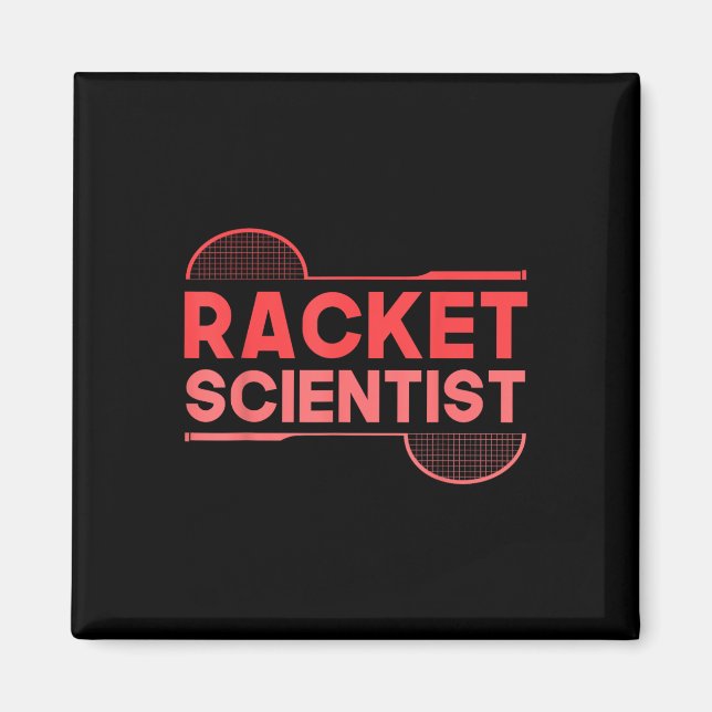 Badminton Player Shuttle Racket Scientist Badminto Magnet (Front)