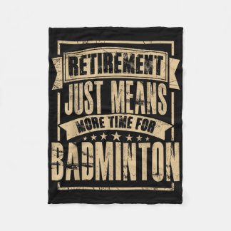 Badminton Player Shuttle Retired Retirement Fleece Blanket