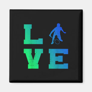 Badminton Player Shuttle Squash Mens Badminton Magnet