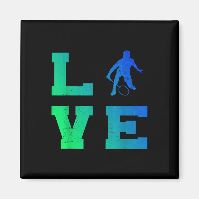 Badminton Player Shuttle Squash Mens Badminton  Magnet (Front)