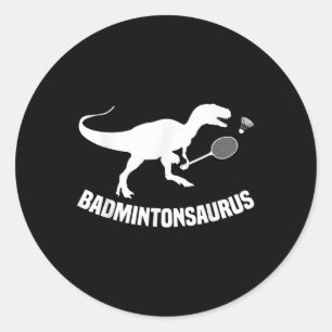 Badminton Player Shuttle Team Coach Badminton Play Classic Round Sticker