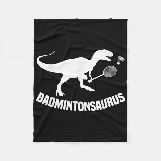 Badminton Player Shuttle Team Coach Badminton Play Fleece Blanket (Front)