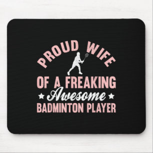 Badminton Player Shuttle Wife Mouse Pad
