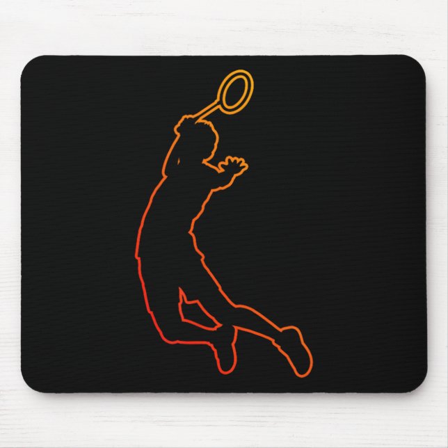 Badminton Player Shuttle Womens Squash Badminton  Mouse Pad (Front)