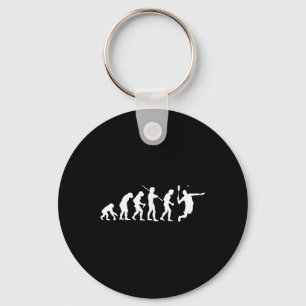 Badminton Player Smash Racket Sport Shuttle Key Ring