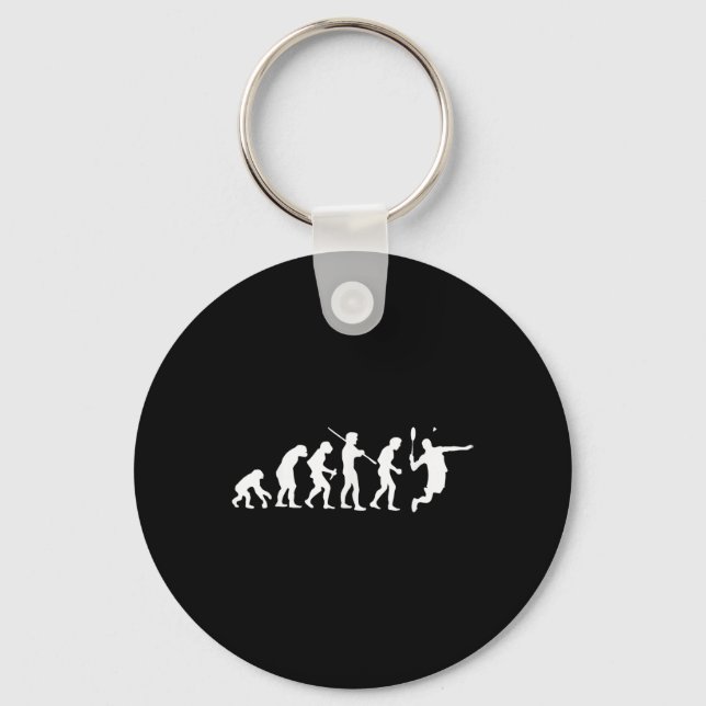 Badminton Player Smash Racket Sport Shuttle  Key Ring (Front)