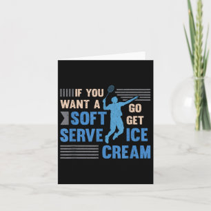 Badminton Player Soft Serve Badminton Card