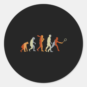 Badminton Player Sport Gift Evolution Badminton Classic Round Sticker