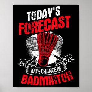 Badminton Player Sportsman Athlete Game Racquet Lo Poster